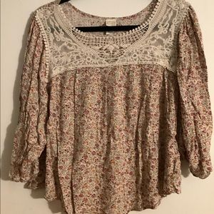 Bohemian Floral Lace Wide Top